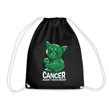 Cancer does not defeat liver cancer - Drawstring Bag - black - Front