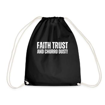 Foi, confiance et churro-poussière-churros - Sac de sport léger - noir - Devant