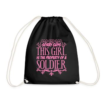 Soldier's wife Soldiers' wives - Drawstring Bag - black - Front