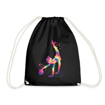 Gymnaste avec gymnastique rythmique de balle - Sac de sport léger - noir - Devant