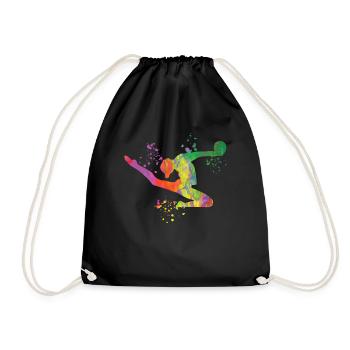 Gymnast with ball rhythmic gymnastics - Drawstring Bag - black - Front