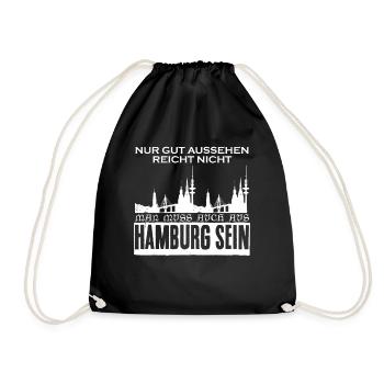 Hamburg Spruch für Hamburger - Turnbeutel - Schwarz - Vorne