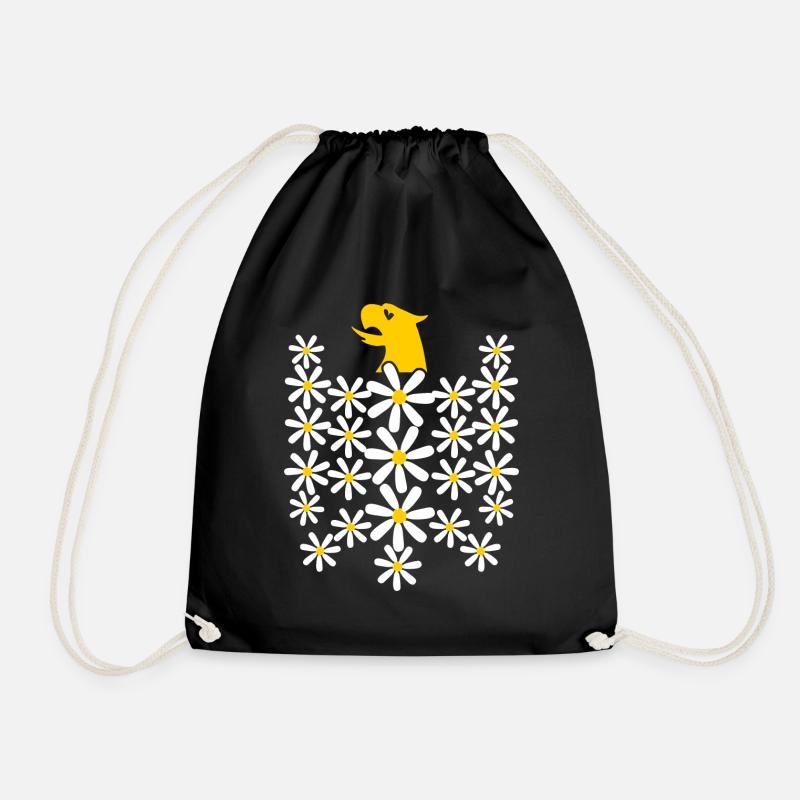 Gänseblümchen Bundesadler aus Blüten - Turnbeutel - Schwarz