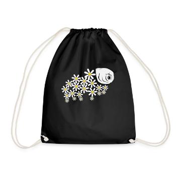 Bärtierchen Tardigrade Blüten - Turnbeutel - Schwarz - Vorne