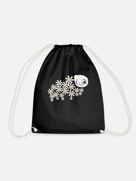 Bärtierchen Tardigrade Blüten - Turnbeutel - Schwarz