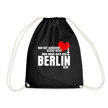 Berlin lusitger Spruch für Berliner - Turnbeutel - Schwarz - Vorne