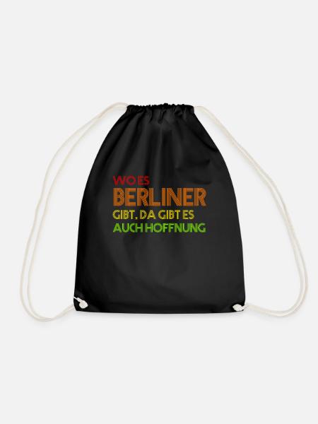 Berlin Kreuzberg Berliner - Turnbeutel - Schwarz