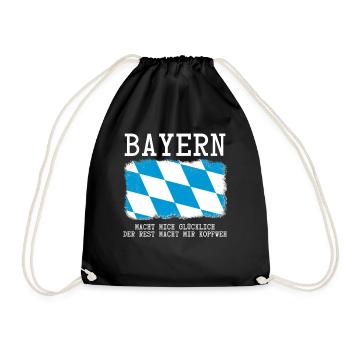 Bayern Spruch - Turnbeutel - Schwarz - Vorne