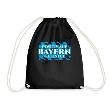 Bayern bayrischer Spruch Witz - Turnbeutel - Schwarz - Vorne