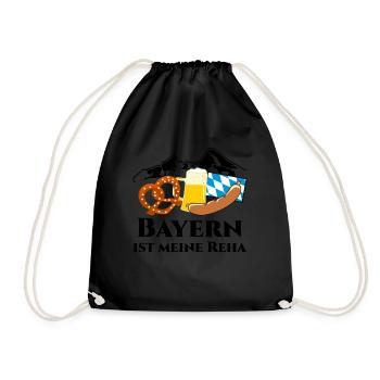 Bayern bayrisches Bier - Turnbeutel - Schwarz - Vorne