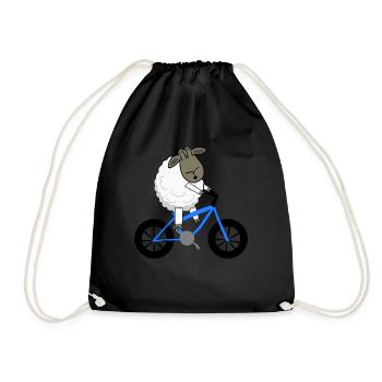 Moutons à vélo - Sac de sport léger - noir - Devant