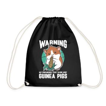 Guinea Pig Gift Pet Guinea Pig - Drawstring Bag - black - Front