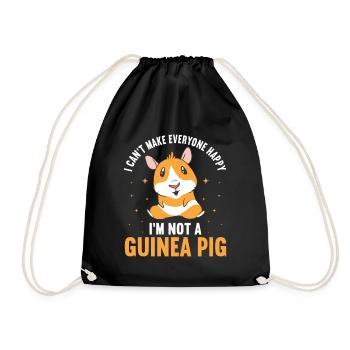Guinea Pig Gift Pet Guinea Pig - Drawstring Bag - black - Front