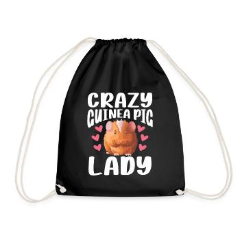 Guinea Pig Gift Pet Guinea Pig - Drawstring Bag - black - Front