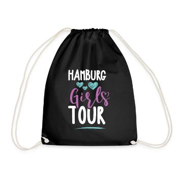 Hamburg Girls Tour - Drawstring Bag - black - Front
