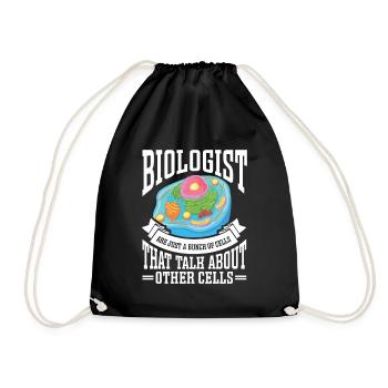 Biology Gift Biologist - Drawstring Bag - black - Front