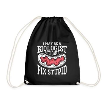 Biology Gift Biologist - Drawstring Bag - black - Front
