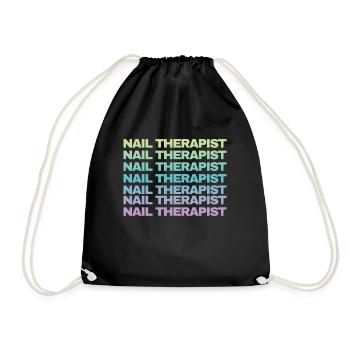 Thérapeute des ongles Drôle Nail Art Nail Tech - Sac de sport léger - noir - Devant