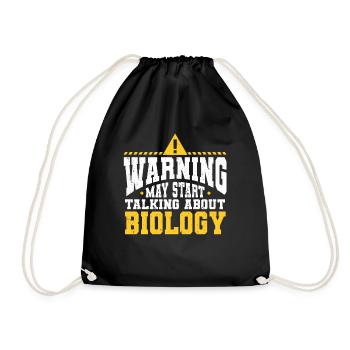 Biology Gift Biologist - Drawstring Bag - black - Front