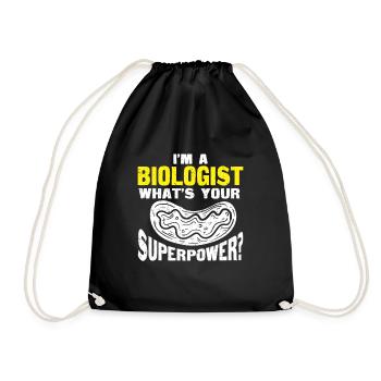 Biology Gift Biologist - Drawstring Bag - black - Front
