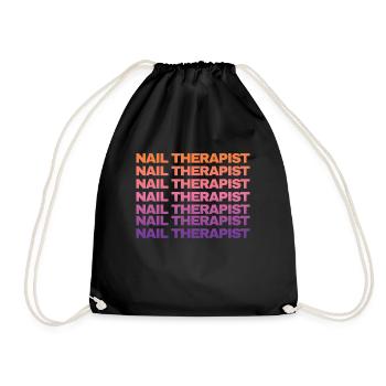 Thérapeute des ongles Drôle Nail Art Nail Tech - Sac de sport léger - noir - Devant