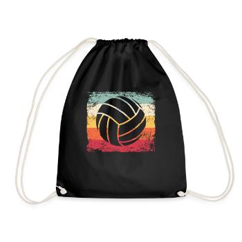 Volleyball Joueur Retro Beach Volleyball - Sac de sport léger - noir - Devant