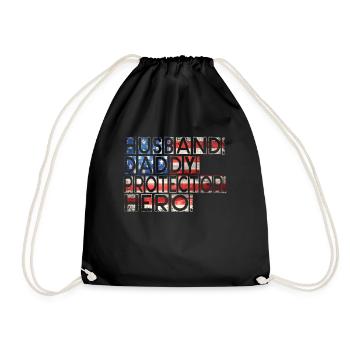 Mari Papa Protecteur Héros Fête des pères - Sac de sport léger - noir - Devant
