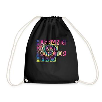 Mari Papa Protecteur Héros Fête des pères - Sac de sport léger - noir - Devant