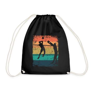Volleyball Joueur Retro Beach Volleyball - Sac de sport léger - noir - Devant