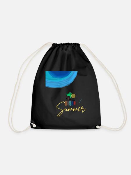 Hello Summer - Turnbeutel - Schwarz