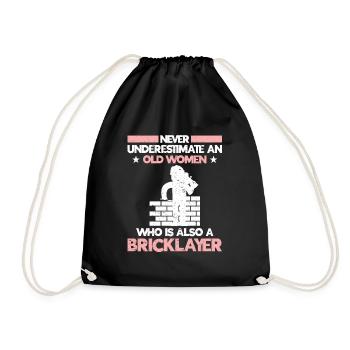 Mason Gift Profession Saying Mason - Drawstring Bag - black - Front
