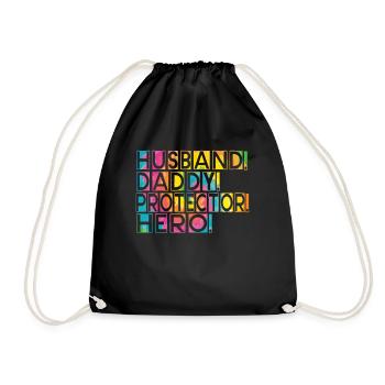 Mari Papa Protecteur Héros Fête des pères - Sac de sport léger - noir - Devant