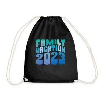 Summer family holidays 2023 - Drawstring Bag - black - Front