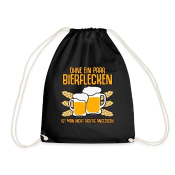 Bier Biergarten Bierfest Bierkrug - Turnbeutel - Schwarz - Vorne