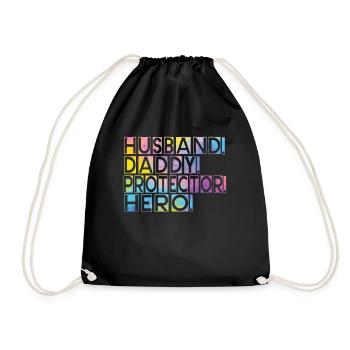Mari Papa Protecteur Héros Fête des pères - Sac de sport léger - noir - Devant