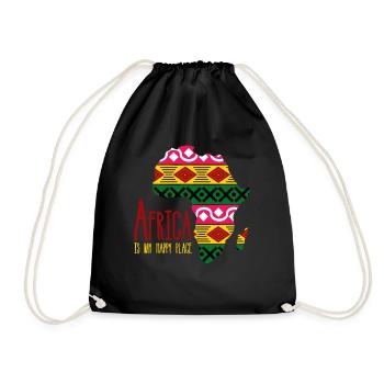 Afrique Vêtements Africains - Sac de sport léger - noir - Devant