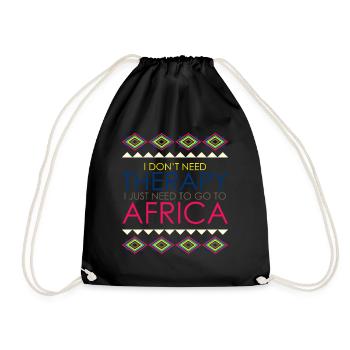 Africa Safari African - Drawstring Bag - black - Front