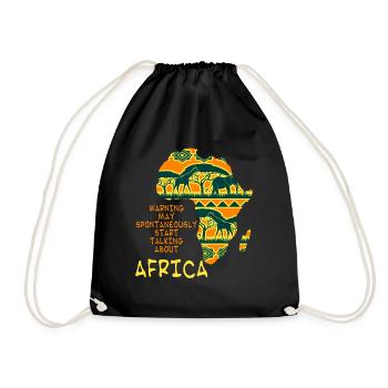 Safari en Afrique - Sac de sport léger - noir - Devant