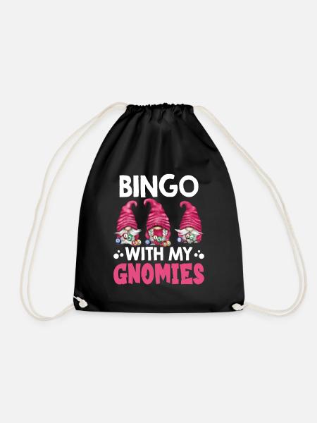 Bingo Mit Meinen Gnomies Lustiges Bingo - Turnbeutel - Schwarz