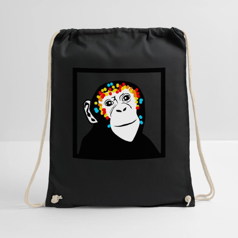 Monkey Monkey Face Monkey Drawstring Bag