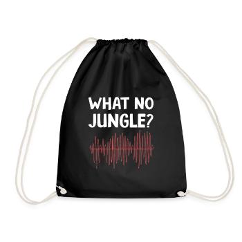 jungle musik lustiger spruch - Turnbeutel - Schwarz - Vorne