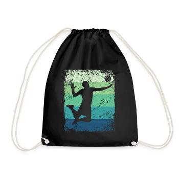 Volleyball Joueur Retro Beach Volleyball - Sac de sport léger - noir - Devant