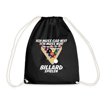 Poolbillard Snooker Billard - Turnbeutel - Schwarz - Vorne