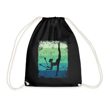 Gymnast Legs Gymnastique Rythmique Rétro - Sac de sport léger - noir - Devant