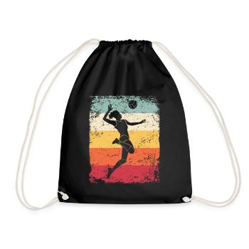 Volleyball Joueur Retro Beach Volleyball - Sac de sport léger - noir - Devant