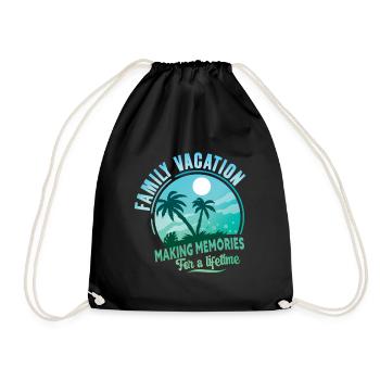 Vacances d’été en famille Créer des souvenirs - Sac de sport léger - noir - Devant