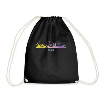 Pariser Skyline Paris - Drawstring Bag - black - Front