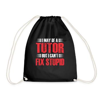 Tutor Geschenk Tutor - Turnbeutel - Schwarz - Vorne