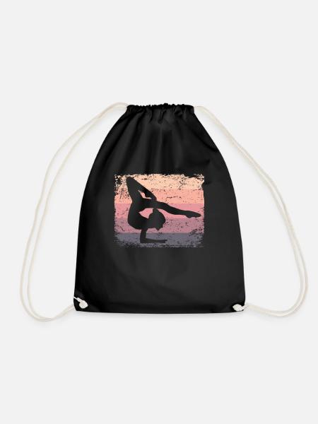 Gymnaste Gymnaste Gymnastique Rythmique Rétro - Sac de sport léger - noir