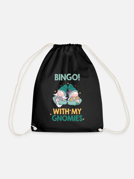 Bingo Mit Meinen Gnomies Lustiges Bingo - Turnbeutel - Schwarz